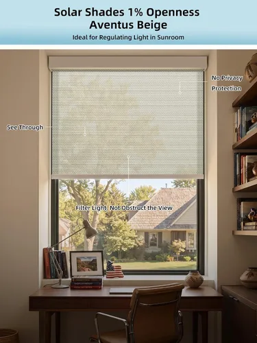 Vista 5 de SmartWings Persianas Enrollables Inteligentes Motorizadas con Filtro de Luz, Persianas Eléctricas con Control Remoto para Ventanas Compatibles