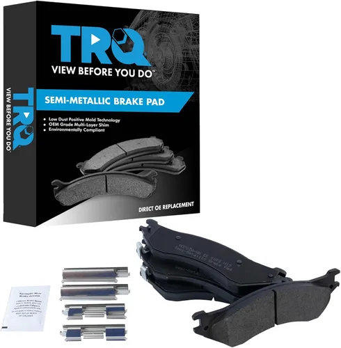 Vista 159 de TRQ Pastillas de freno delanteras semi metálicas compatibles con Ford Expedition 2018-2021 F-150 2018-2020 Lincoln Navigator 2018-2022