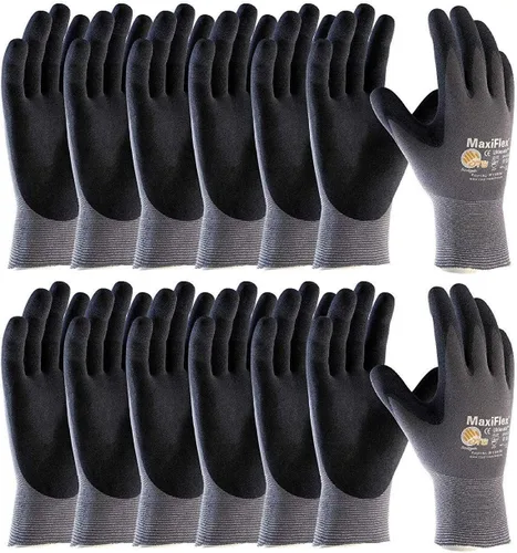 Vista 6 de MaxiFlex 34-874 Guantes de nitrilo Micro-Foam Grip Palma y dedos - Excelente agarre y resistencia a la abrasión