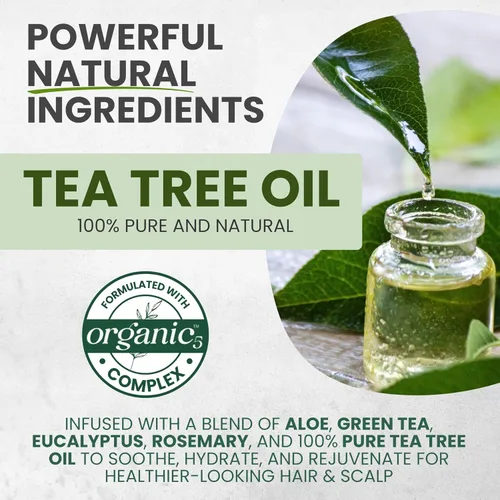 Vista 6 de Spray acondicionador sin enjuague con aceite de árbol de té, desenredante