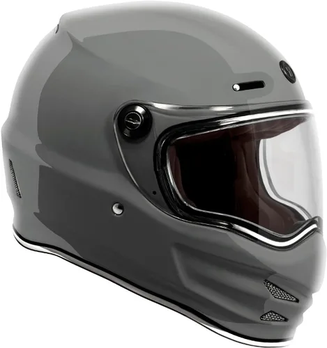 Vista 3 de Casco Torc T-9 Retro de Cara Completa Deep Stage gris (Gloss Grey)