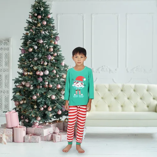 Vista 4 de Little Bitty Matching Christmas Pjs for Family Christmas Costumes for Adults Kids Toddlers Baby