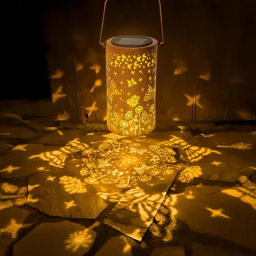Vista 2 de ANYTALK Faroles Solares de Mariposa para Exteriores Impermeables, Regalos de Cumpleaños para Mujeres Mamá Abuela, Luces Solares Colgantes