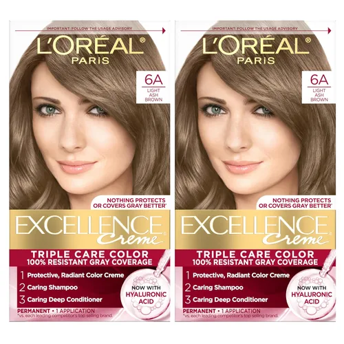 Vista 54 de L'Oreal Paris Excellence Crème Tinte Permanente para el Cabello, Color de Cabello de Triple Cuidado con Complejo Pro-Keratina para una Cobertura