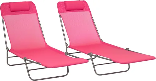 Vista 14 de Outsunny - Silla tumbona plegable, respaldo reclinable, color negro