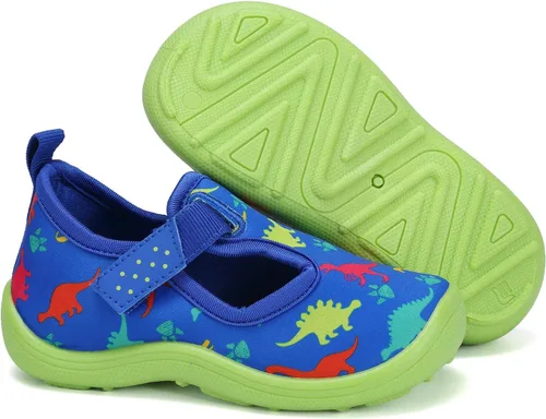 Vista 7 de FANTURE Zapatos de agua para niños y niñas, lindas sandalias acuáticas, playa, piscina, parque acuático, tenis acuáticos, para niños pequeños