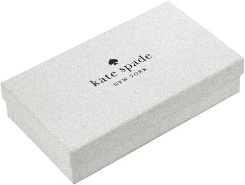 Vista 7 de Kate Spade - Cartera para mujer, diseño de oropel en caja, con purpurina, Oro Rosa, Tarjetero grande
