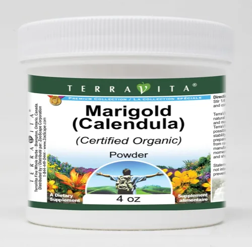 Vista 2 de Caléndula (Caléndula) (Certificado Orgánico) Polvo (4 oz, ZIN: 517745)