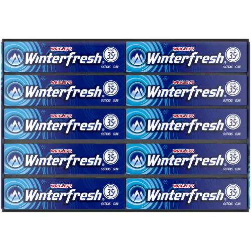 Vista 4 de WRIGLEY'S WINTERFRESH - Goma de mascar a granel, 5 barras (paquete de 40)