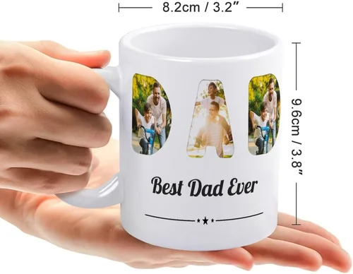 Vista 2 de Regalos para papá, esposo, él, de hija, hijo, niños, esposa, taza personalizada, para Navidad, cumpleaños, regalos de aniversario para PaPa