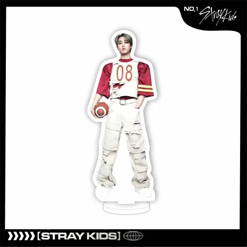 Vista 7 de Kpop Stray Kids Social Path Álbum acrílico de doble cara acrílico de pie letrero Hyunjin Felix figura de acción modelo modelo regalo para fanáticos