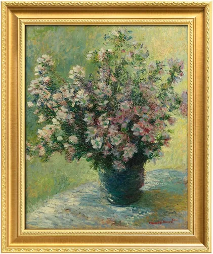 Vista 64 de IPIC - Reproducción artística de los lirios de agua de Claude Monet 1906, impresiones giclée coinciden con el marco dorado clásico, arte de pared