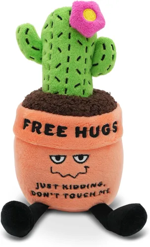 Vista 9 de Punchkins Peluche de maní – Peluche divertido con texto en inglés «I'm Allergic to Deez», regalo para los amantes del humor, bonito juguete