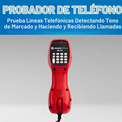 Vista 2 de Jonard Tools TBS-100 - Juego de probador de línea telefónica analógica con clips ABN