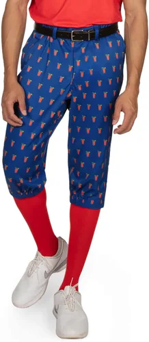 Vista 4 de Tipsy Elves Pantalones de golf para hombre, calcetines a juego incluidos, pantalones deportivos para hombre con diseños que cambian el juego