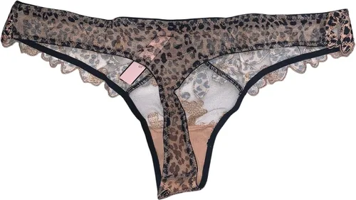 Vista 2 de Victorias Secret Bragas bordadas florales de color leopardo Leopardo