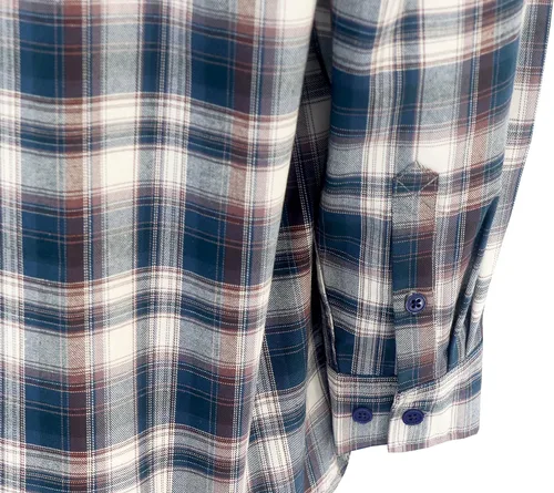 Vista 5 de BOCOMAL Men's FR Shirts 6.25oz Lightweight Flame Resistant Welding Workwear Rojo/Blanco