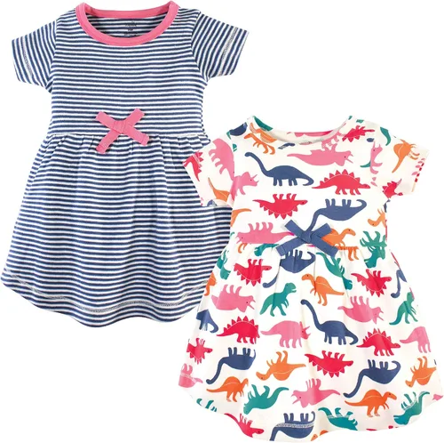 Vista 120 de Touched by Nature - Vestidos de manga corta y manga larga de algodón orgánico para niñas pequeñas, bebés y mujeres Manga larga con flores abstractas