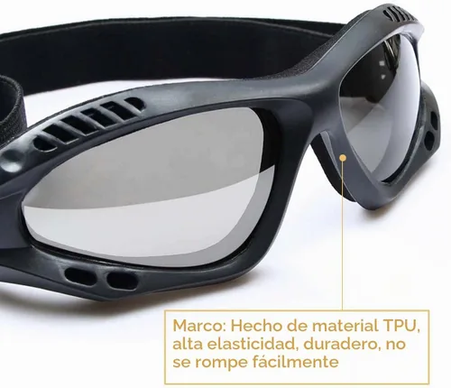 Vista 4 de Gafas de protección UV para exteriores, gafas de sol militares, gafas tácticas