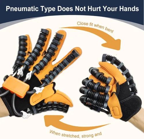 Vista 3 de Rehabilitation Robot Gloves, Finger Exerciser for Stroke Recovery Hand Glove Equipment Hand Function Rehabilitation, Adjustable Strength and