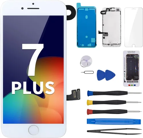Vista 7 de Para iPhone 7 Plus Reemplazo de pantalla con botón de inicio 5.5 pulgadas, negro, 7Plus pantalla LCD digitalizador Kit de reparación de montaje
