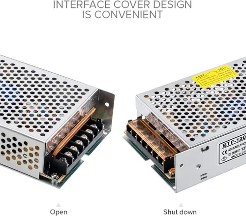 Vista 2 de BTF-LIGHTING CA100-240V a CC12V10A Máx120W Adaptador Convertidor Transformador de Fuente de Alimentación de Conmutación para Módulo de Tira LED
