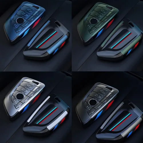 Vista 7 de Smart Remote Key Case Funda protectora para BMW 2 5 6 7 X1 X2 X3 X5 X6 Series con llavero