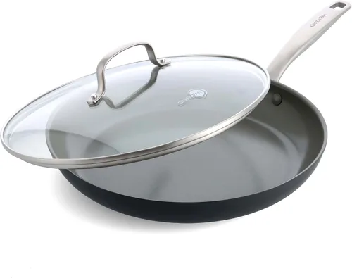 Vista 11 de GreenPan Chatham - Sartén antiadherente de cerámica anodizada dura, de 8 pulgadas, sin PFAS, apta para lavavajillas, apta para horno, gris