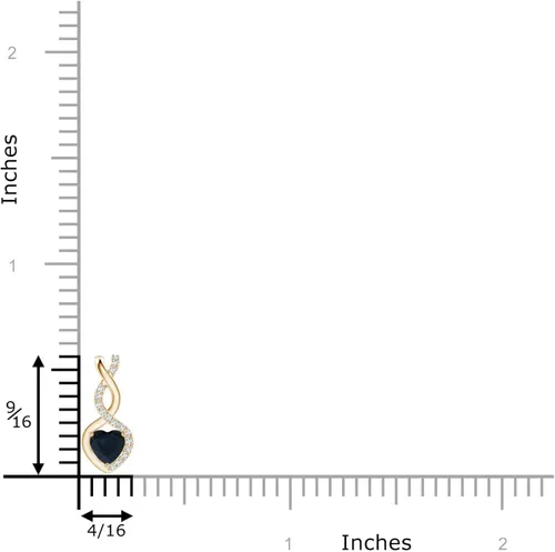 Vista 3 de Angara Natural Blue Sapphire Infinity Heart Pendant Necklace in Sterling Silver for Women, Girls with 18" Chain September Birthstone Jewelry Gift