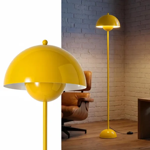 Vista 17 de COSYLUX Lámpara de pie moderna para sala de estar, lámpara de pie alta industrial para dormitorio, pantalla de metal que refleja la luz, lámpara