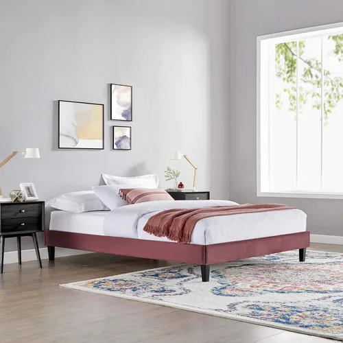 Vista 2 de Modway Plataforma Reign, individual, rosa polvorienta