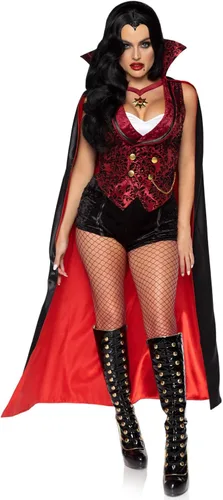 Vista 3 de Leg Avenue Disfraz de Drácula de vampiro sediento de sangre para mujer