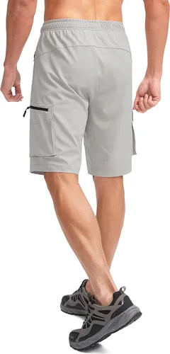 Vista 3 de Bikewa Men's Mountain Bike Shorts 3D Padded Loose-fit MTB Biking Riding Cycling Bicycle Biker Shorts Zipper Pockets