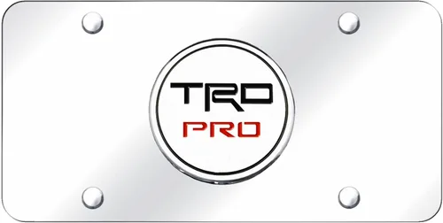 Vista 5 de Au-TOMOTIVE GOLD Placa de matrícula con logotipo dual para Toyota TRD Pro (negro)