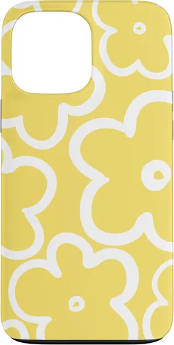 Vista 23 de iPhone 16 Cute Flower Pattern Wildflower Lemon Yellow and White Floral Case