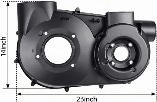 Vista 3 de Cubierta de embrague exterior e interior X3, cubierta de cinturón de transmisión de la placa trasera del embrague de guía de aire CVT compatible