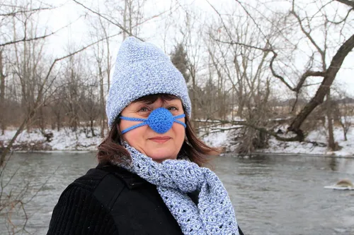 Vista 4 de Crochet Sweetheart Nose Warmer - Great Christmas, Valentines, Anniversary, Birthday Gift for Him or Her