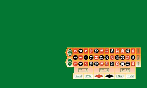 Vista 3 de Roulette Diseño de estilo casino Genérico Algodón Poliéster Fieltro Verde Diestro Nuevo