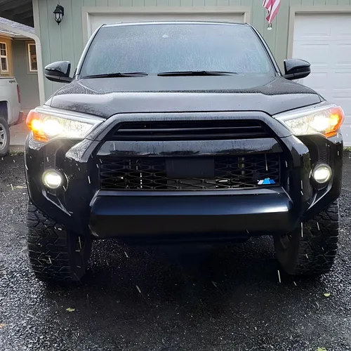 Vista 6 de iJDMTOY Emblema de rejilla de estilo retro de 3 colores en forma de montaña compatible con Toyota Tacoma Tundra 4Runner FJ Cruiser RAV4 Hilux, etc.