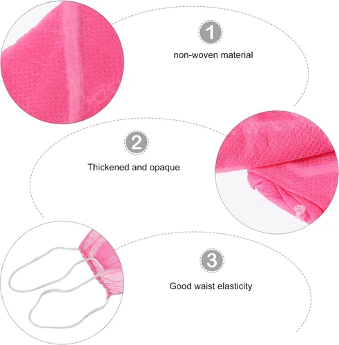 Vista 7 de EXCEART 200pcs Tanga Desechable Bragas Ropa Interior T Tangas Mujeres para Spray Bronceado Spa Ropa Interior Rosa
