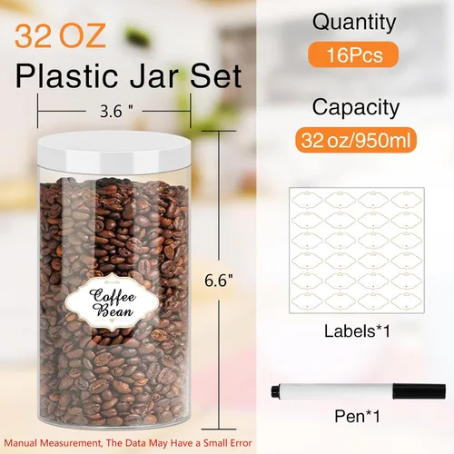 Vista 16 de PeacePeo Tarros de plástico con tapas, recipientes de slime de 4 onzas, 72 frascos de plástico transparente vacíos, recipientes de cosméticos