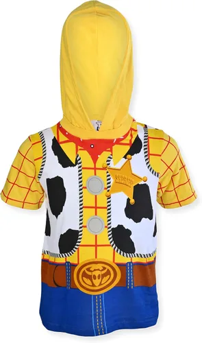 Vista 6 de Disney Toy Story - Camiseta con capucha para niños, diseño de Toy Story, diseño de Buzz Lightyear y Sheriff Woody