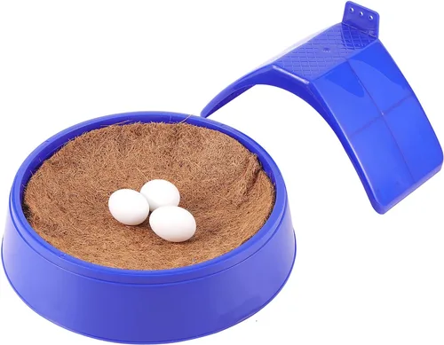 Vista 6 de Juego de suministros para palomas, 3 piezas, nido de cría de pájaros, huevos