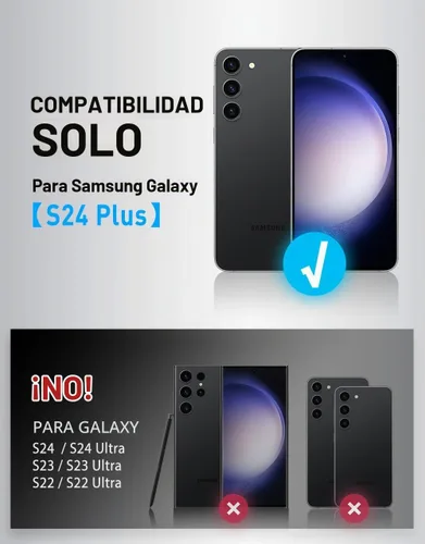 Vista 2 de i-Blason Armorbox - Funda para Samsung Galaxy S24 Plus, S24+ con protector de pantalla integrado, soporte y funda para cámara (negro)