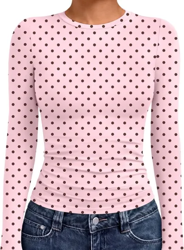 Vista 22 de AUTOMET - Camisetas ombligueras de manga larga para mujer, básicas, de compresión, para salir, otoño, ropa de moda del año 2000 Blanco