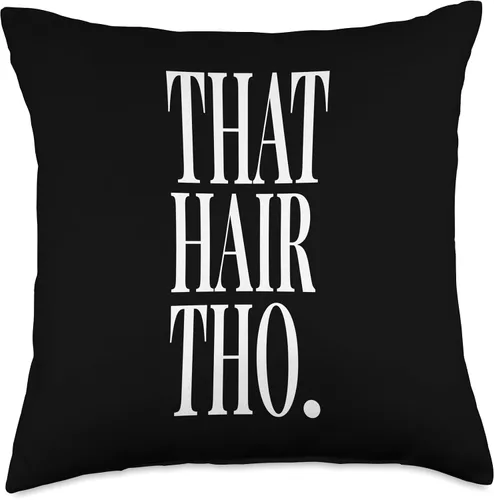 Vista 5 de That Hair Tho Hair Salon Hair Artist & Hair Cutter Tho Stylist Hair Colorist - Almohada para peluquería, 16 x 16 pulgadas, multicolor