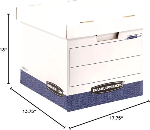 Vista 7 de Bankers Box Paquete de 12 cajas de almacenamiento de archivos DataPak