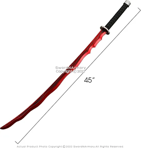 Vista 3 de Munetoshi 44.5" Katana Samurai Espada Elden Blood River Fantasía Videojuego Cosplay