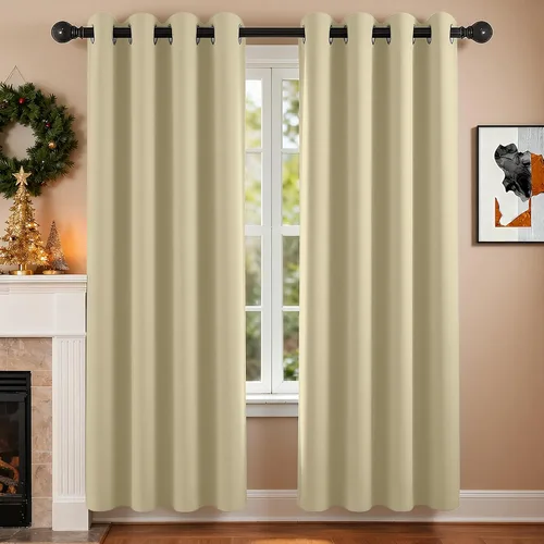 Vista 72 de Cortinas de oscurecimiento de habitación de 45 pulgadas de largo para dormitorio y sala de estar, cortinas térmicas aislantes con ojales