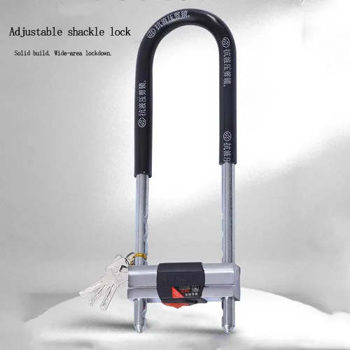 Vista 3 de Cerradura de bicicleta en U, bloqueo de grillete ajustable - Cerradura de grillete en forma de U - Cerradura de bicicleta, se adapta a la mayoría